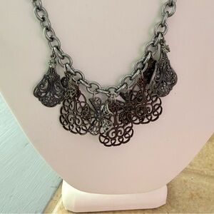 Sabika Crystal Pendant Statement Necklace